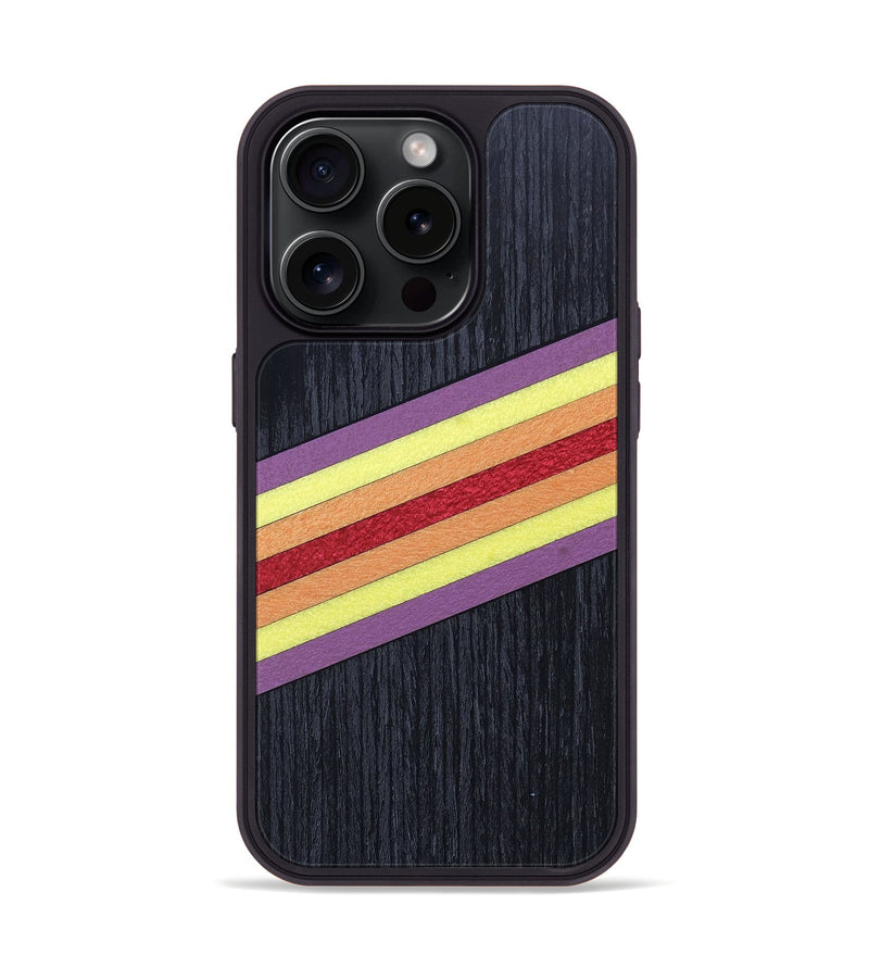 iPhone 15 Pro Wood+Resin Phone Case - Marquita (Retro, 659577)