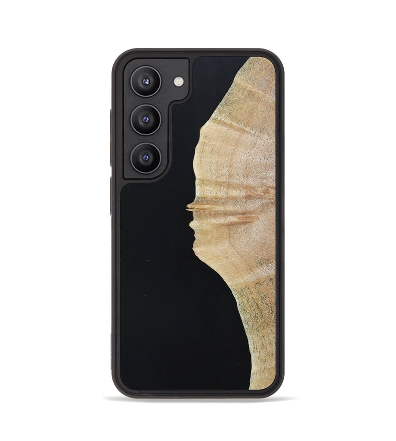 Galaxy S23 Wood+Resin Phone Case - Audrey (Pure Black, 661640)