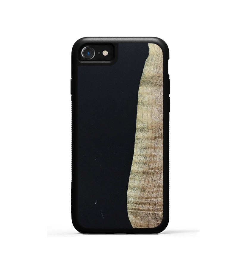 iPhone SE Wood+Resin Phone Case - Harper (Pure Black, 661744)