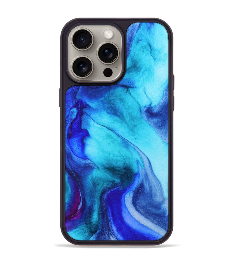 iPhone 15 Pro Max Wood+Resin Phone Case - Dominique (Watercolor, 662020)