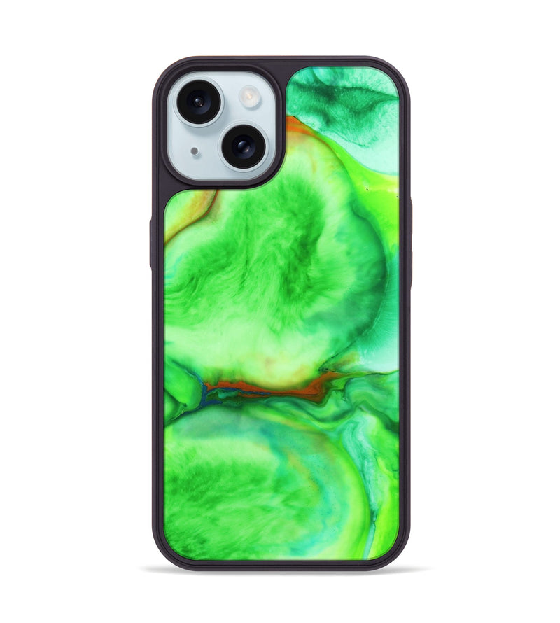 iPhone 15 Wood+Resin Phone Case - Sasha (Watercolor, 662022)