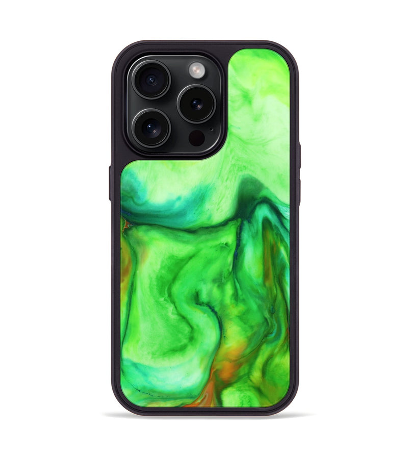 iPhone 15 Pro Wood+Resin Phone Case - Hannah (Watercolor, 662023)
