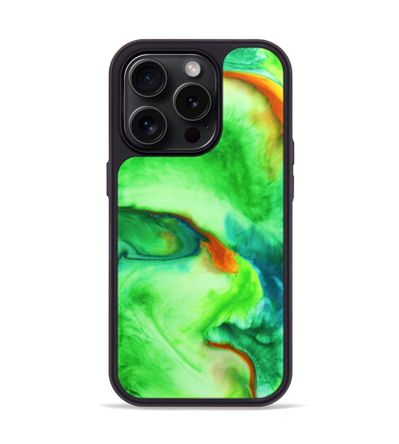 iPhone 15 Pro Wood+Resin Phone Case - Perla (Watercolor, 662038)
