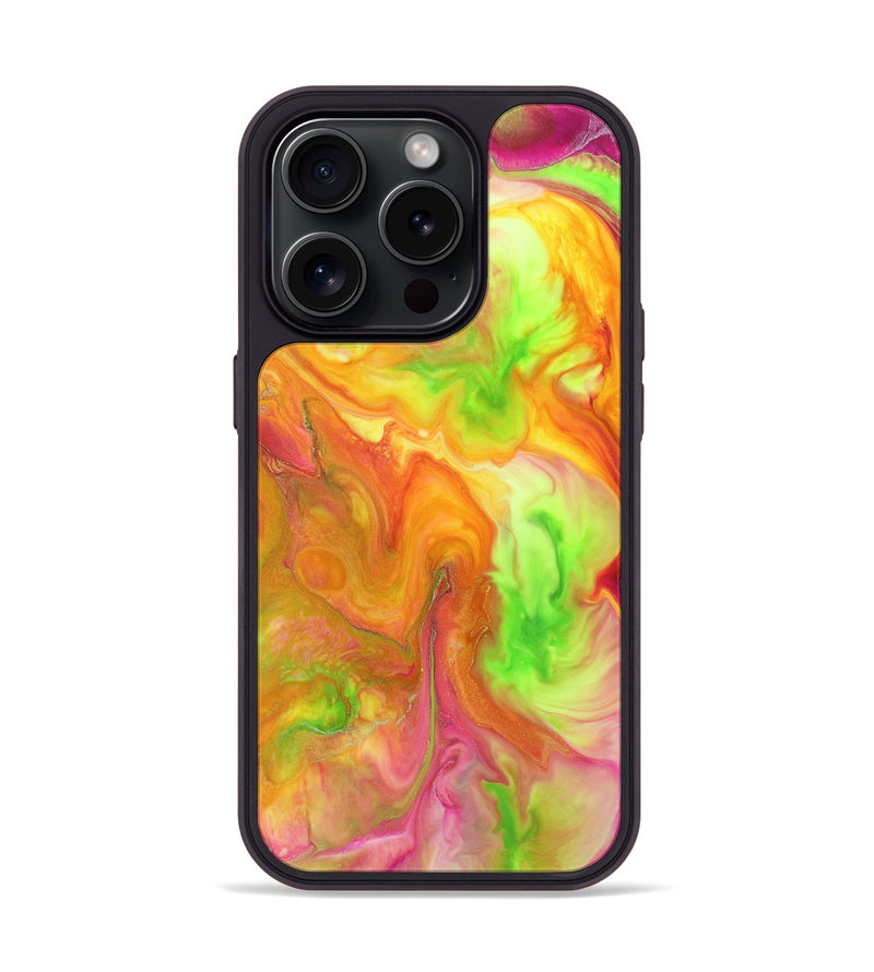 iPhone 15 Pro Wood+Resin Phone Case - Reese (Watercolor, 662039)