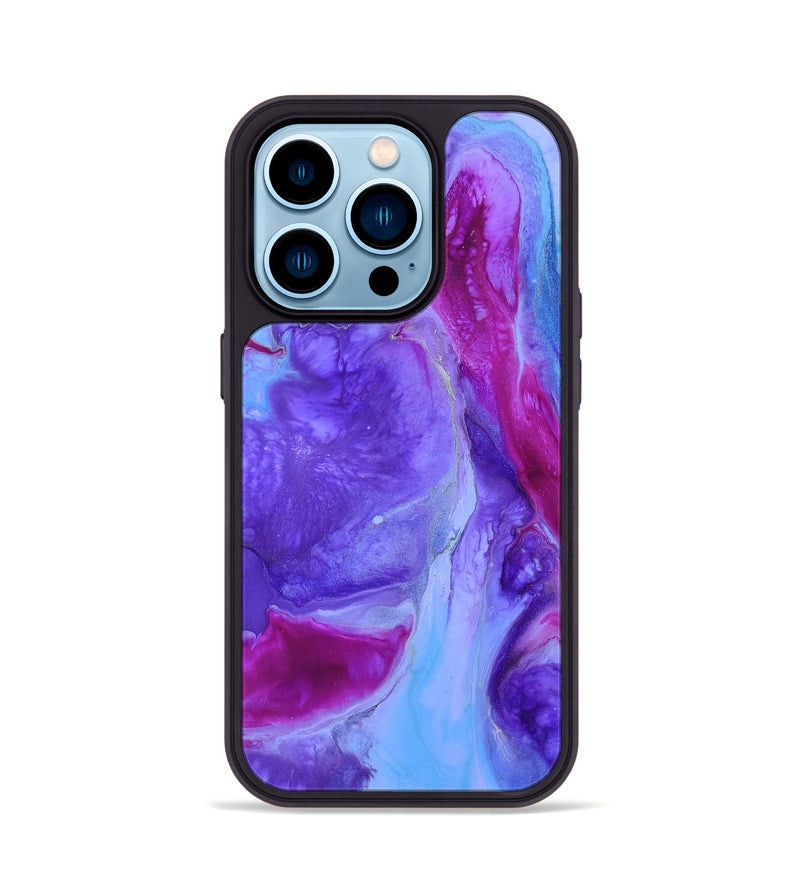 iPhone 14 Pro Wood+Resin Phone Case - Jett (Watercolor, 662056)