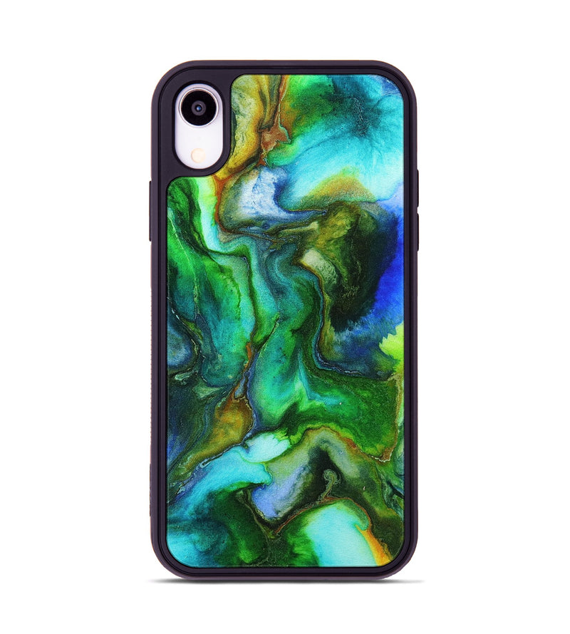 iPhone Xr Wood+Resin Phone Case - Eden (Watercolor, 662066)