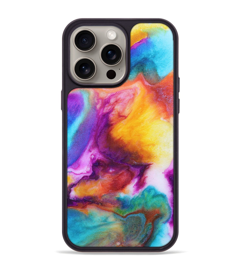iPhone 15 Pro Max Wood+Resin Phone Case - Mattie (Watercolor, 662082)