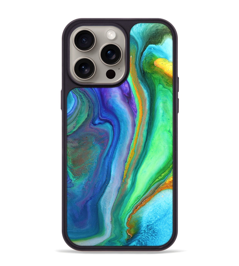 iPhone 15 Pro Max Wood+Resin Phone Case - Moises (Watercolor, 662084)