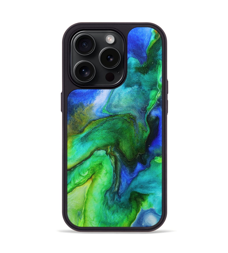 iPhone 15 Pro Wood+Resin Phone Case - Luis (Watercolor, 662101)