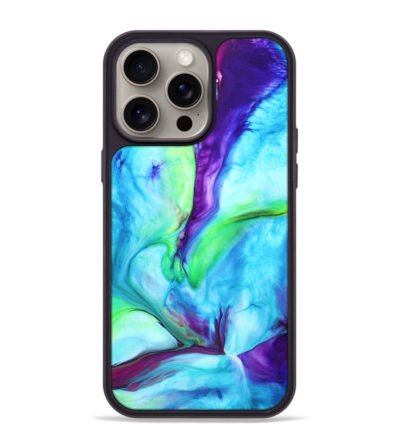 iPhone 15 Pro Max Wood+Resin Phone Case - Curtis (Watercolor, 662102)