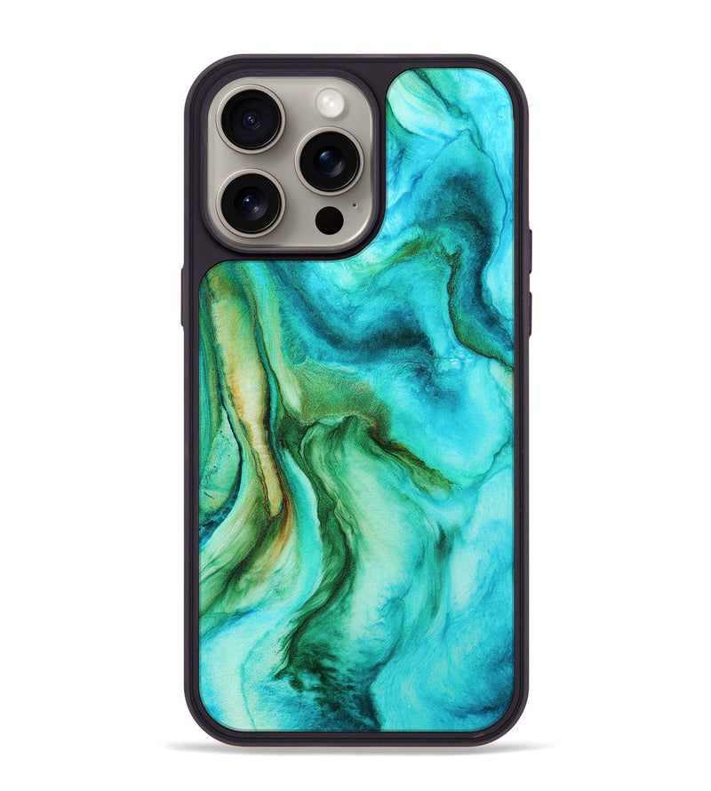 iPhone 15 Pro Max Wood+Resin Phone Case - Hattie (Watercolor, 662104)