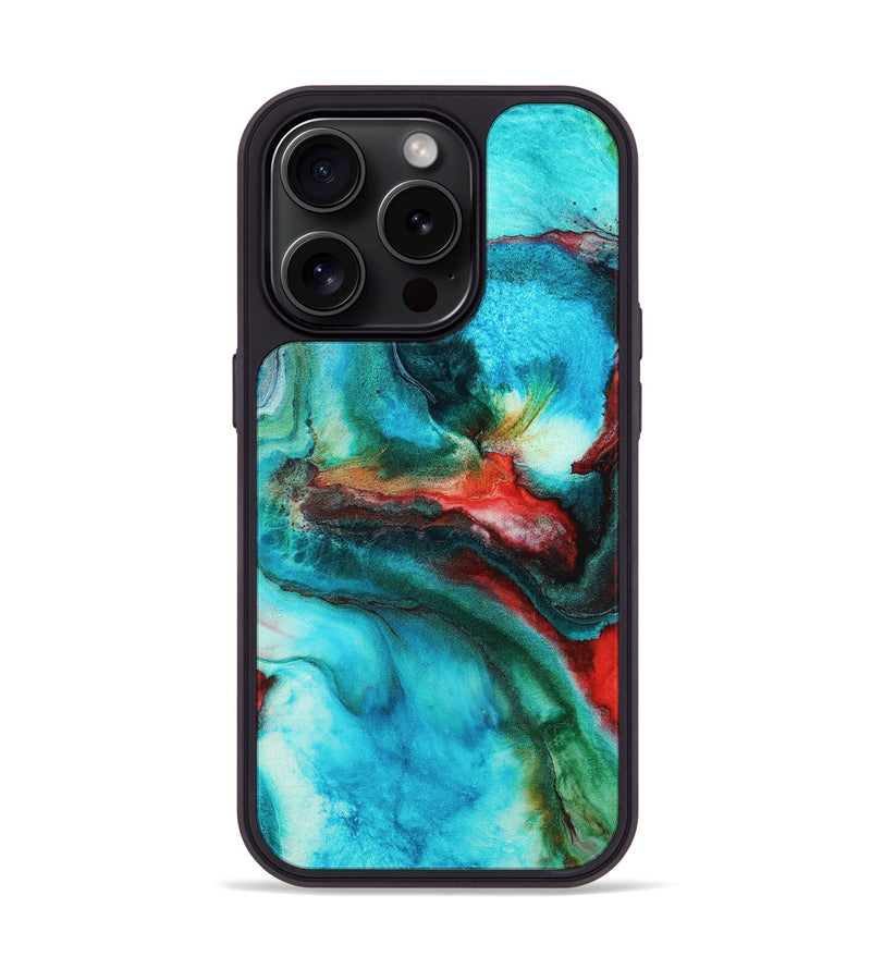 iPhone 15 Pro Wood+Resin Phone Case - Axel (Watercolor, 662105)
