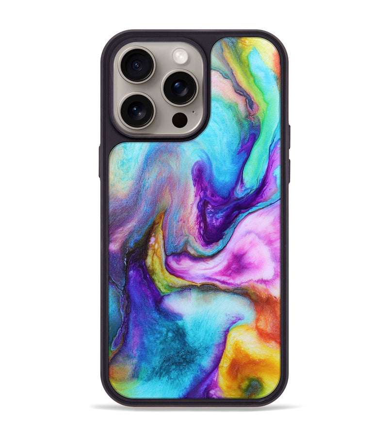 iPhone 15 Pro Max Wood+Resin Phone Case - Margaret (Watercolor, 662106)