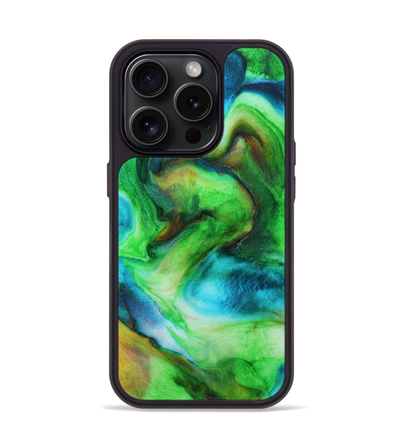 iPhone 15 Pro Wood+Resin Phone Case - Adonis (Watercolor, 662108)