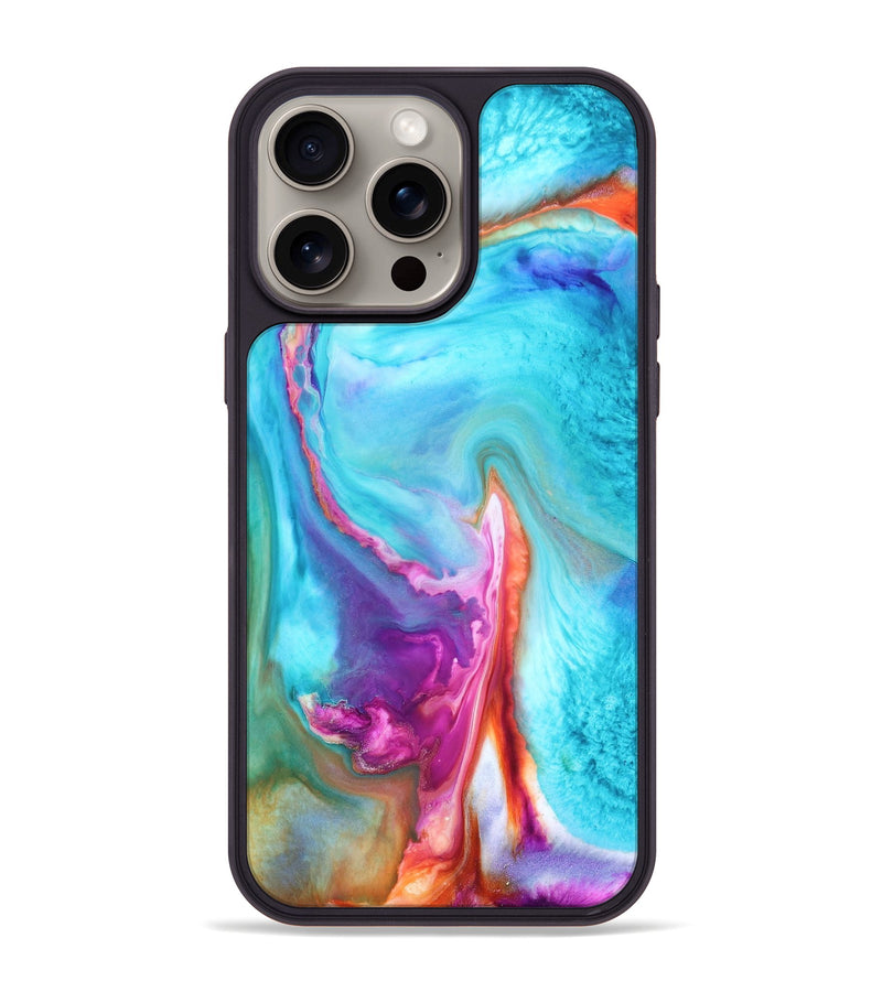 iPhone 15 Pro Max Wood+Resin Phone Case - Deneen (Watercolor, 662109)