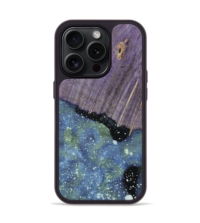 iPhone 15 Pro Wood+Resin Phone Case - Debbie (Watercolor, 662117)