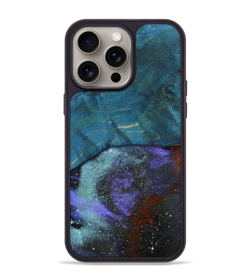 iPhone 15 Pro Max Wood+Resin Phone Case - Shelby (Watercolor, 662118)