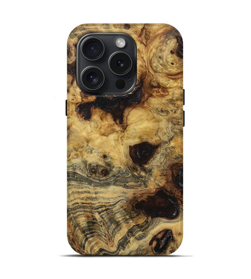 iPhone 15 Pro Wood+Resin Live Edge Phone Case - Kimora (Wood Burl, 662596)