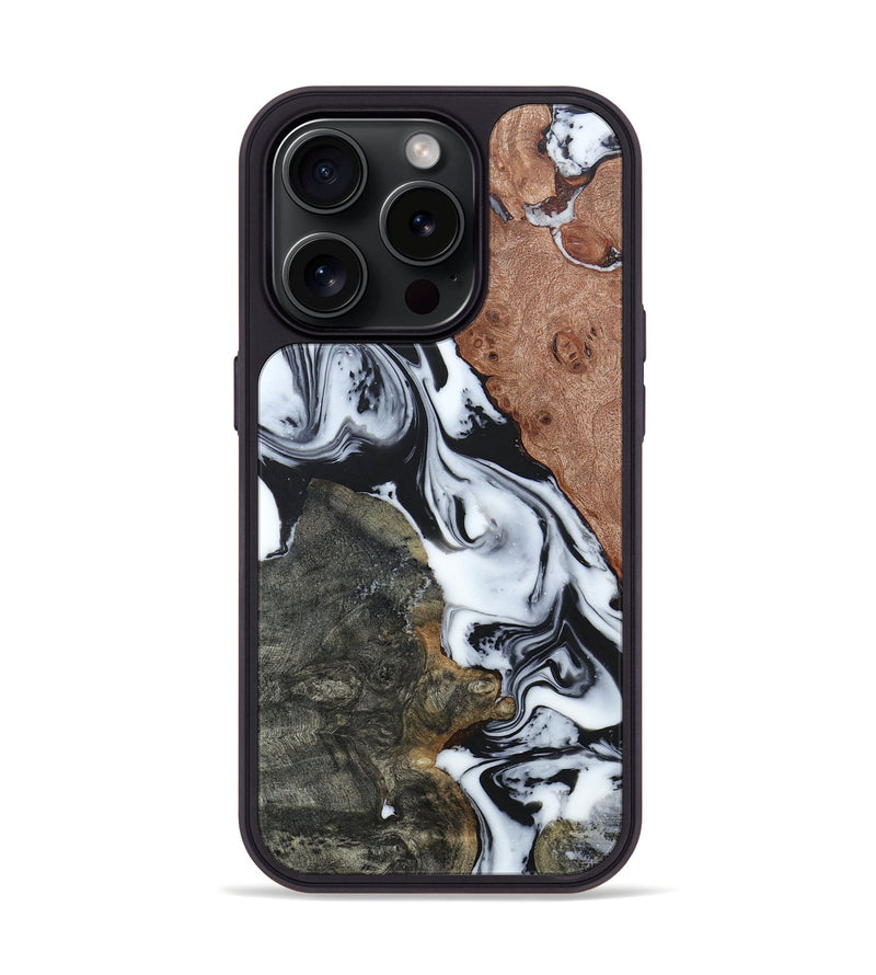 iPhone 15 Pro Wood+Resin Phone Case - Paulina (Mosaic, 663062)