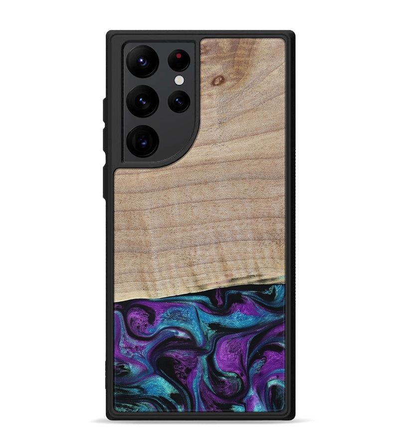 Galaxy S22 Ultra Wood+Resin Phone Case - Lauryn (Purple, 664135)