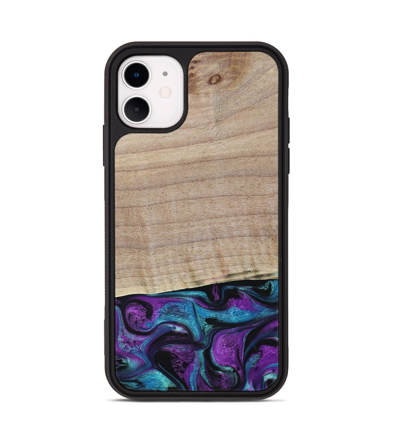 iPhone 11 Wood+Resin Phone Case - Lauryn (Purple, 664135)