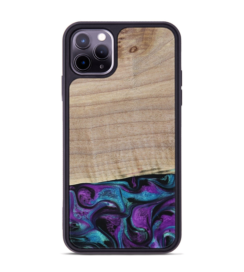 iPhone 11 Pro Max Wood+Resin Phone Case - Lauryn (Purple, 664135)