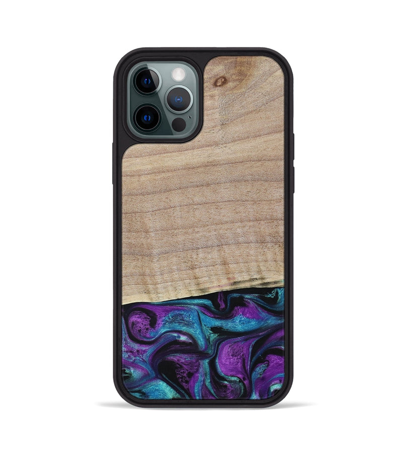 iPhone 12 Pro Wood+Resin Phone Case - Lauryn (Purple, 664135)