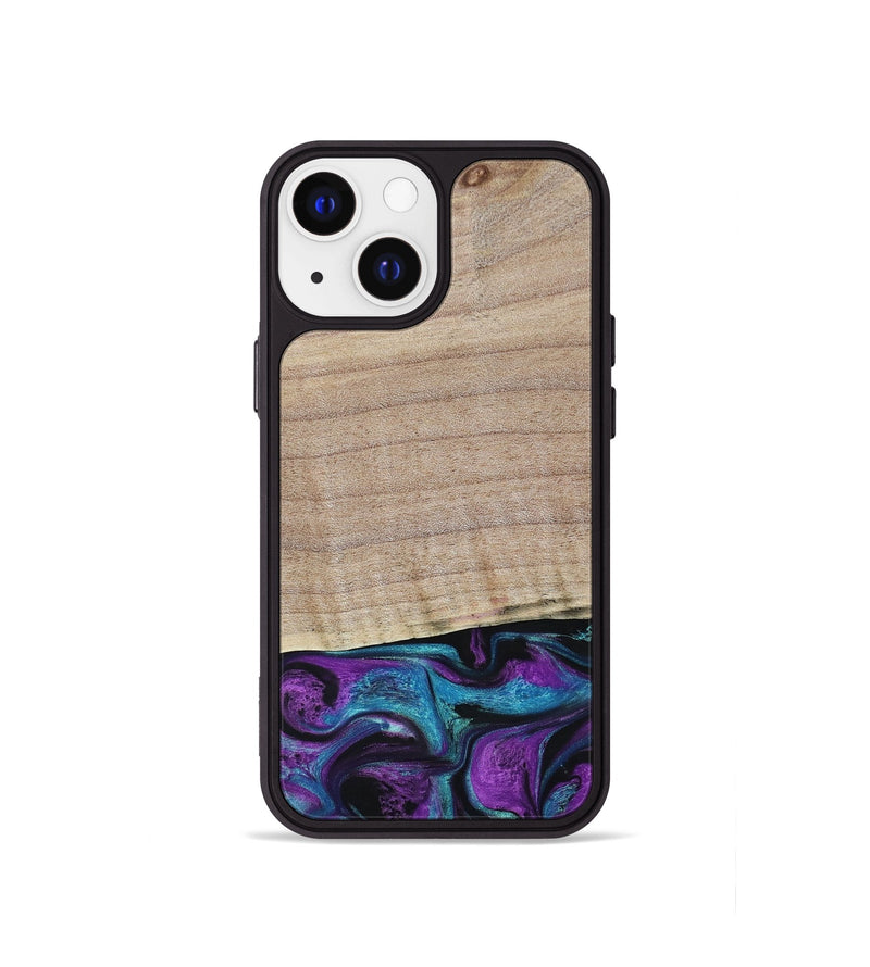 iPhone 13 mini Wood+Resin Phone Case - Lauryn (Purple, 664135)
