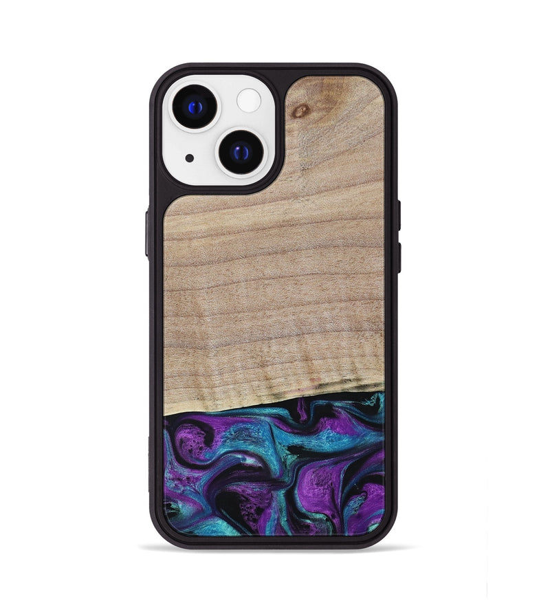 iPhone 13 Wood+Resin Phone Case - Lauryn (Purple, 664135)