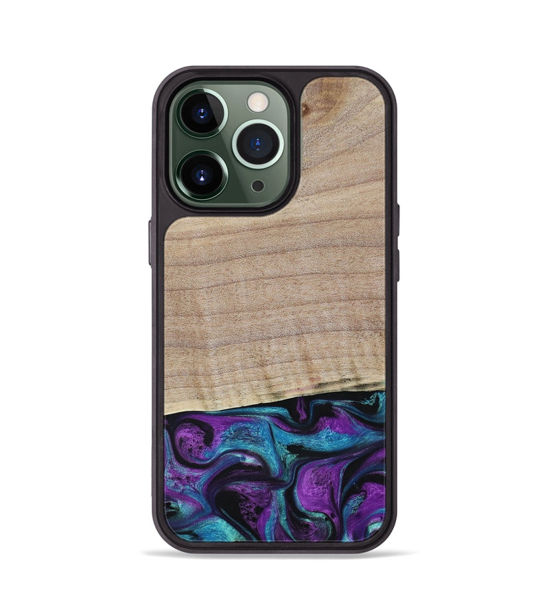 iPhone 13 Pro Wood+Resin Phone Case - Lauryn (Purple, 664135)