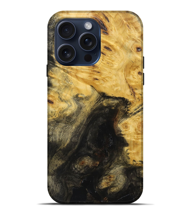 iPhone 15 Pro Max Wood+Resin Live Edge Phone Case - Shelby (Wood Burl, 664336)