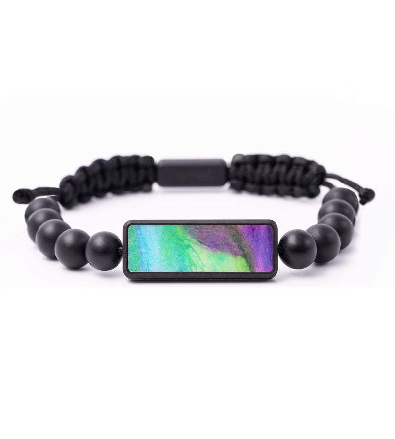 Onyx Bead Wood+Resin Bracelet - Kaydence (Watercolor, 664588)