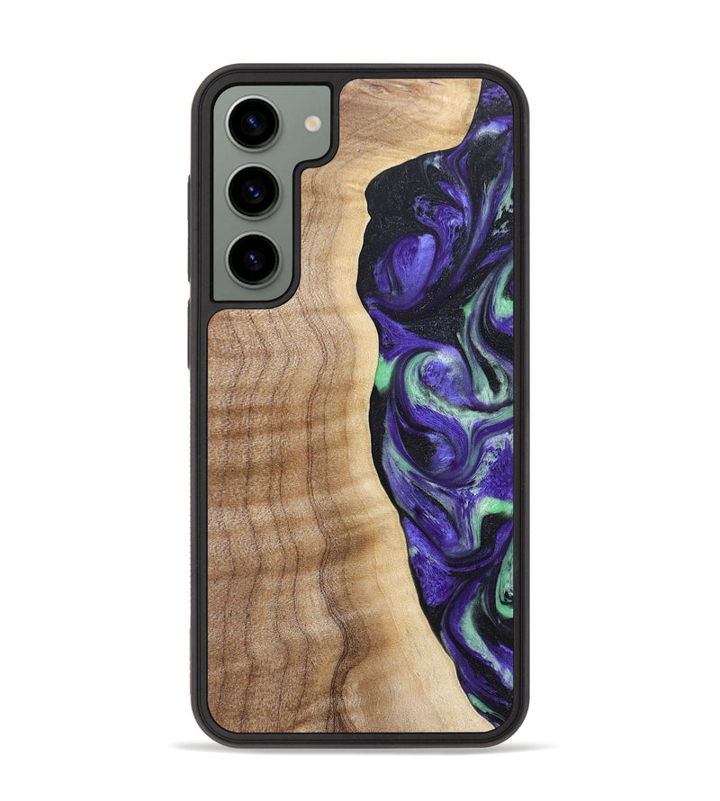 Galaxy S23 Plus Wood+Resin Phone Case - Charity (Purple, 665469)