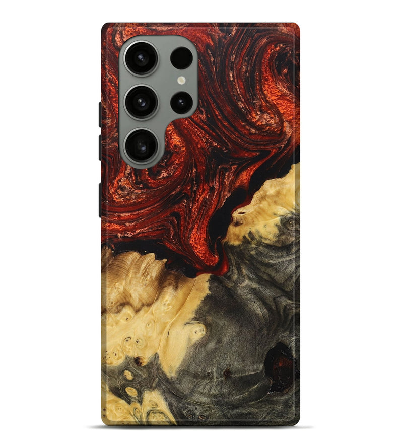 Galaxy S23 Ultra Wood+Resin Live Edge Phone Case - Albert (Red, 665938)