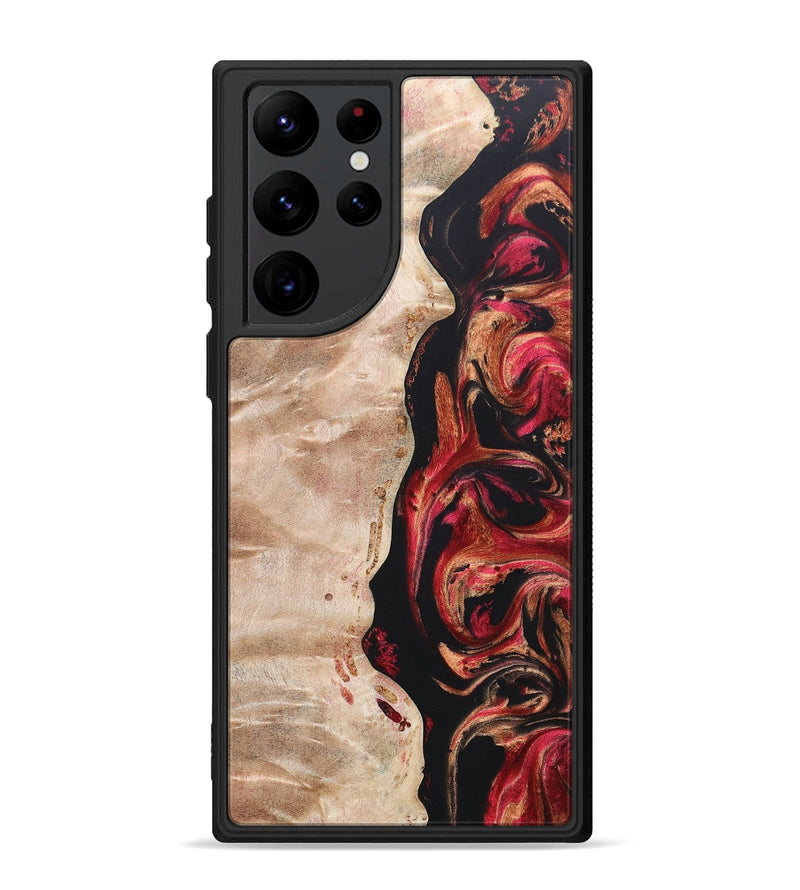 Galaxy S22 Ultra Wood+Resin Phone Case - Oscar (Red, 666353)