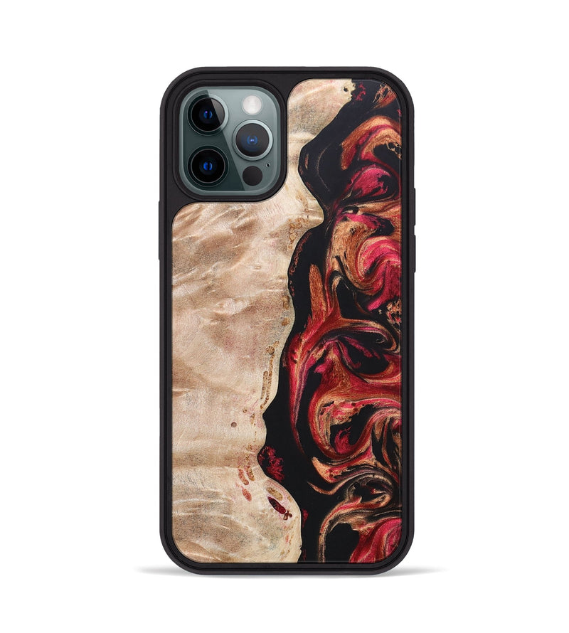 iPhone 12 Pro Wood+Resin Phone Case - Oscar (Red, 666353)
