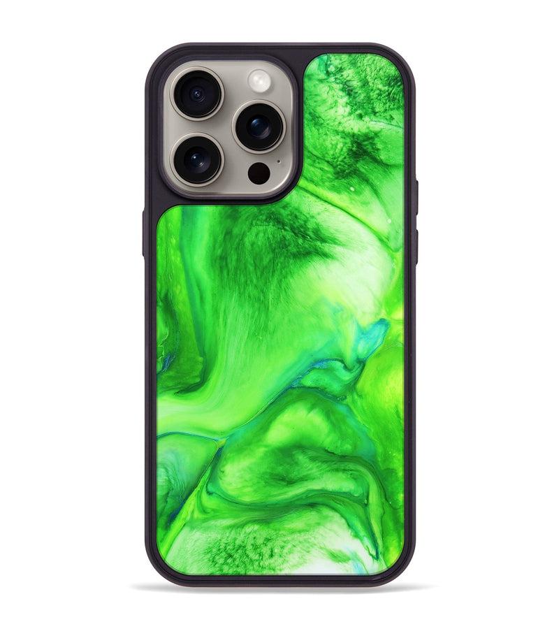 iPhone 15 Pro Max Wood+Resin Phone Case - Janine (Watercolor, 667261)