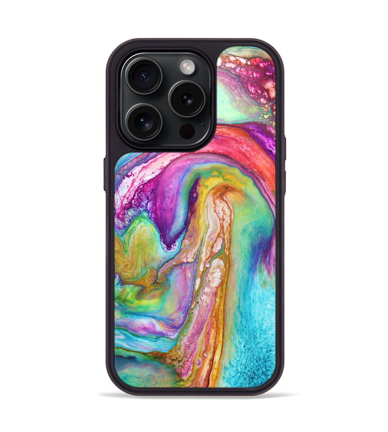 iPhone 15 Pro Wood+Resin Phone Case - Sebastian (Watercolor, 667263)