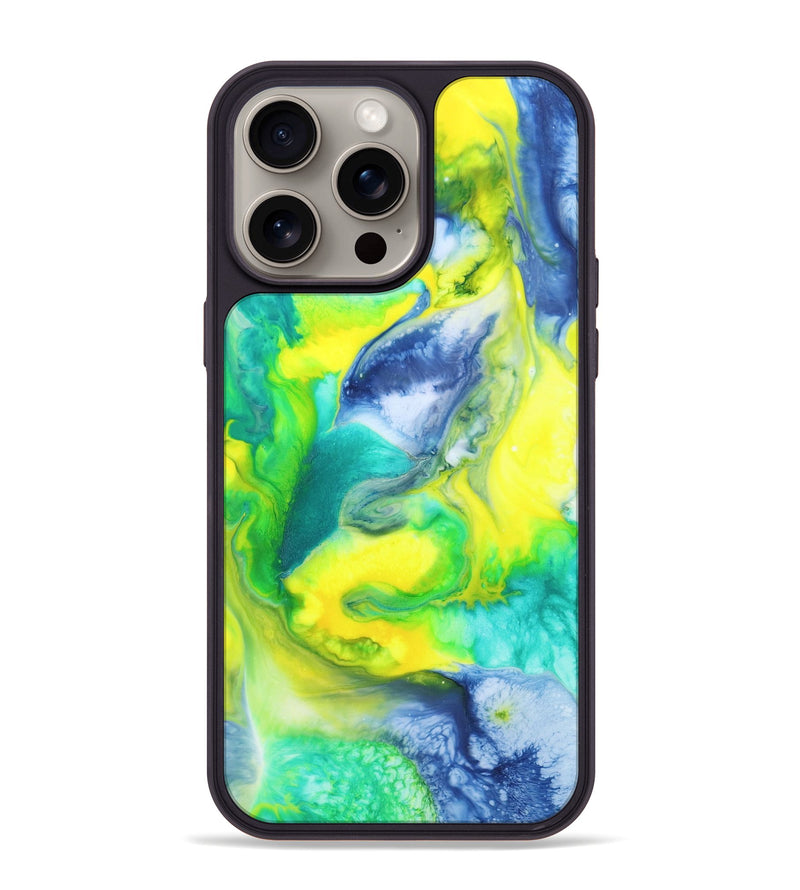 iPhone 15 Pro Max Wood+Resin Phone Case - Edward (Watercolor, 667264)