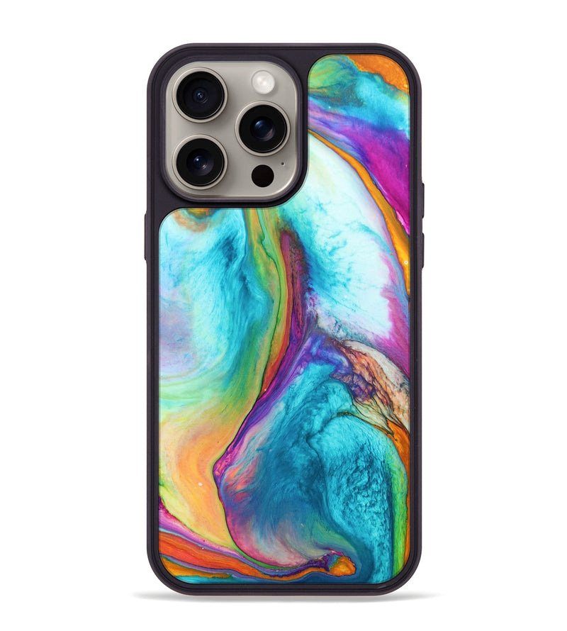 iPhone 15 Pro Max Wood+Resin Phone Case - Evie (Watercolor, 667267)