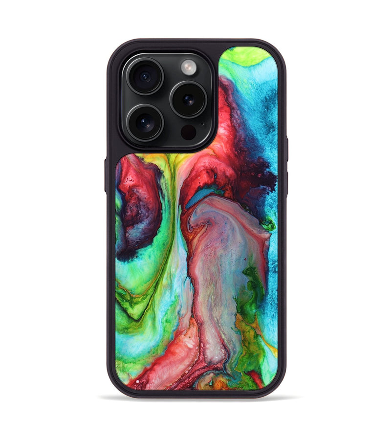 iPhone 15 Pro Wood+Resin Phone Case - Dylan (Watercolor, 667272)