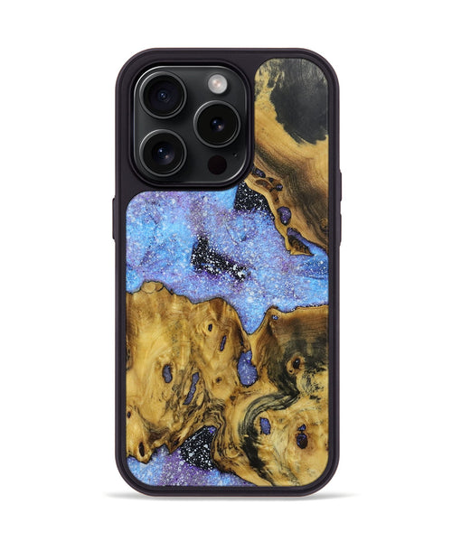 iPhone 15 Pro Wood+Resin Phone Case - Trinity (Cosmos, 667850)