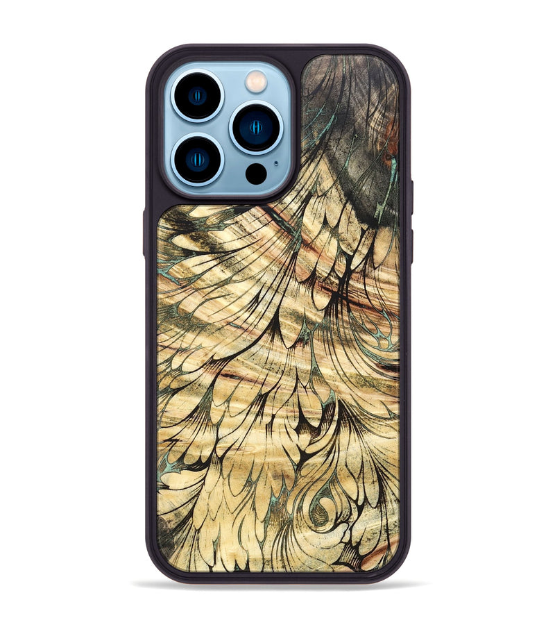 iPhone 14 Pro Max Wood+Resin Phone Case - Kelli (Harvest, 667947)