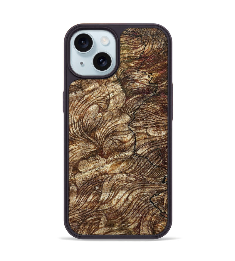 iPhone 15 Wood+Resin Phone Case - Sandra (Harvest, 668011)