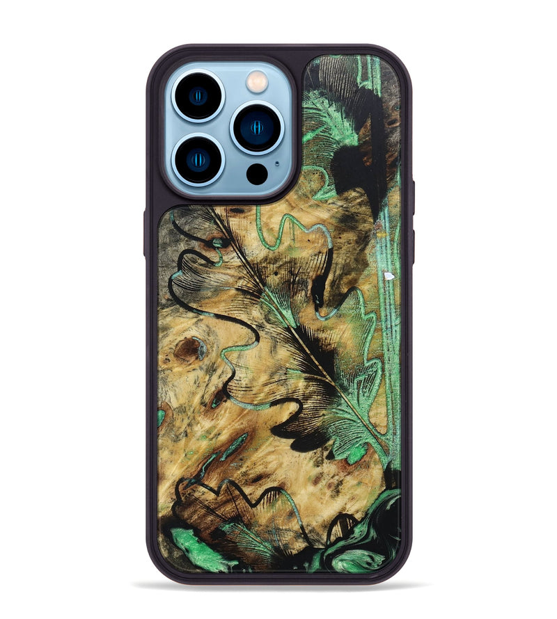 iPhone 14 Pro Max Wood+Resin Phone Case - Alessandra (Harvest, 668059)