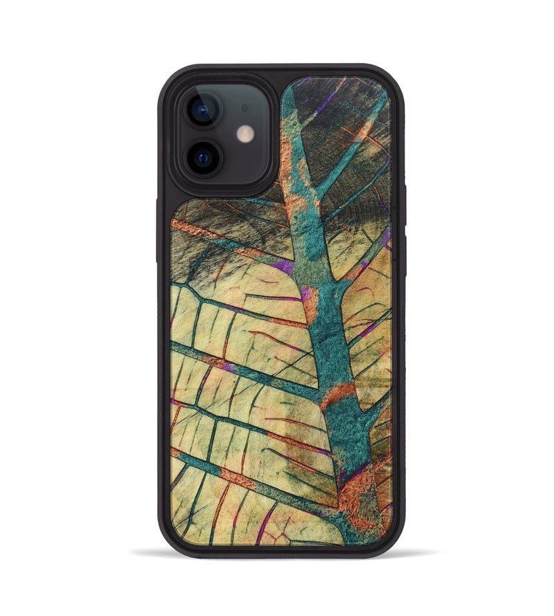 iPhone 12 Wood+Resin Phone Case - Iris (Harvest, 668080)