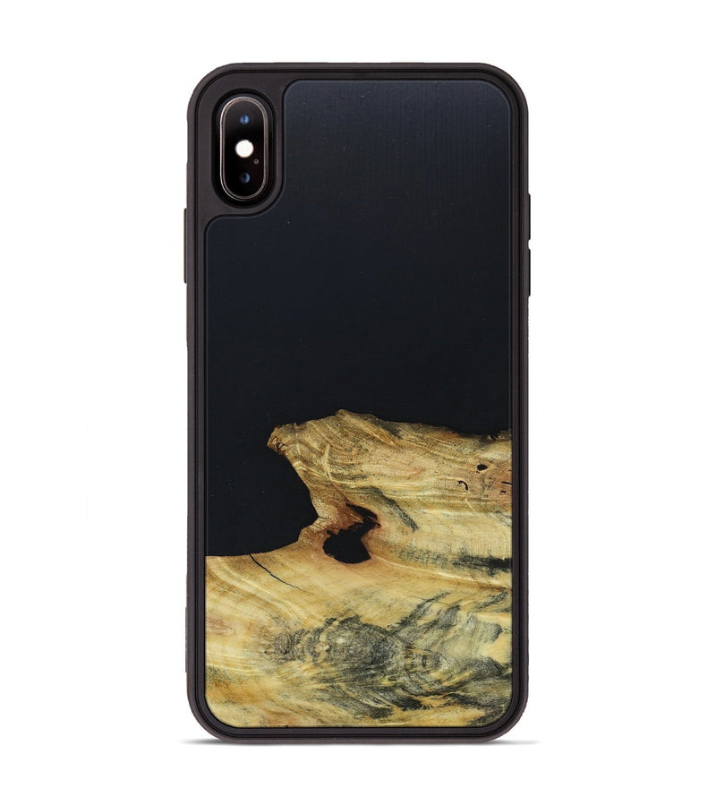iPhone Xs Max Wood+Resin Phone Case - Tessa (Pure Black, 668566)