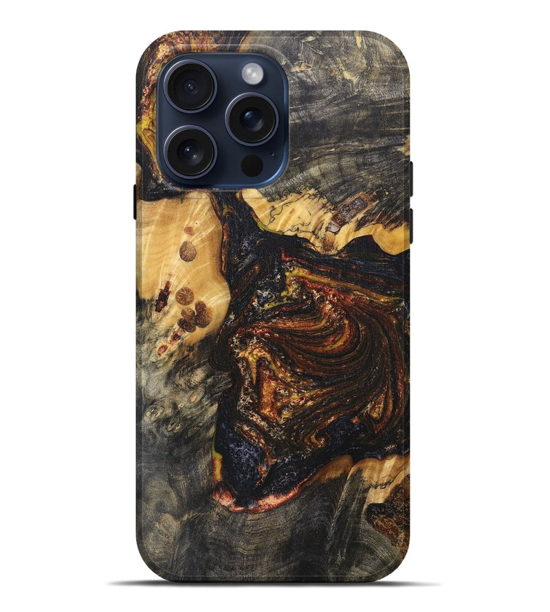 iPhone 15 Pro Max Wood+Resin Live Edge Phone Case - Bailey (Harvest, 668722)