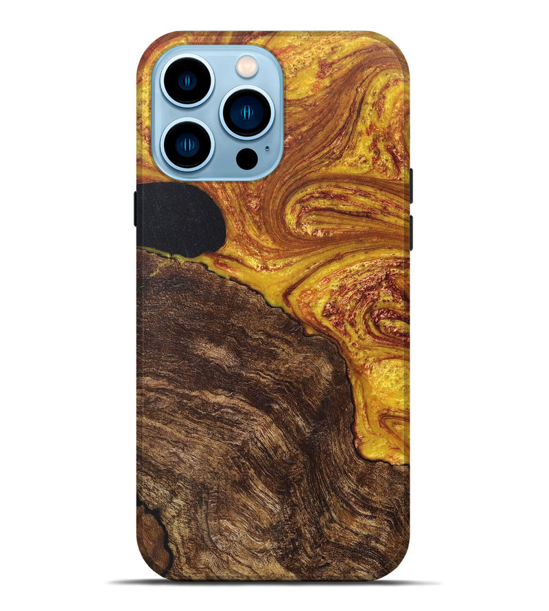 iPhone 14 Pro Max Wood+Resin Live Edge Phone Case - Wren (Harvest, 668723)