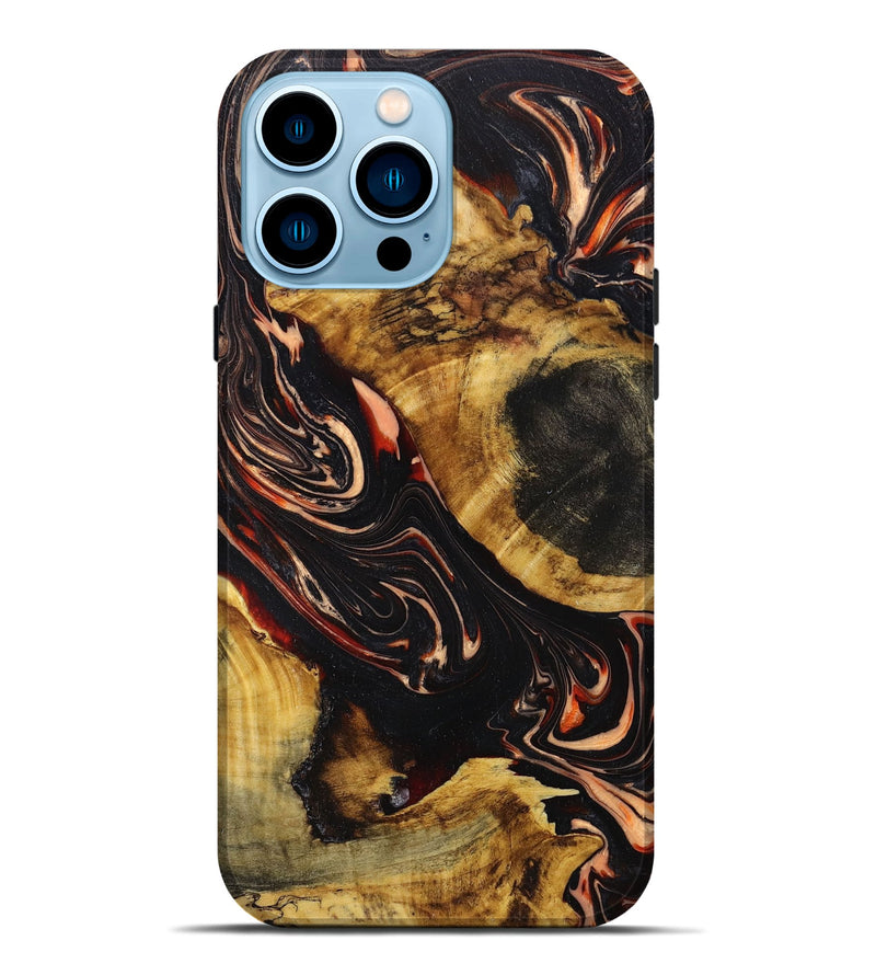 iPhone 14 Pro Max Wood+Resin Live Edge Phone Case - Lucille (Harvest, 668869)